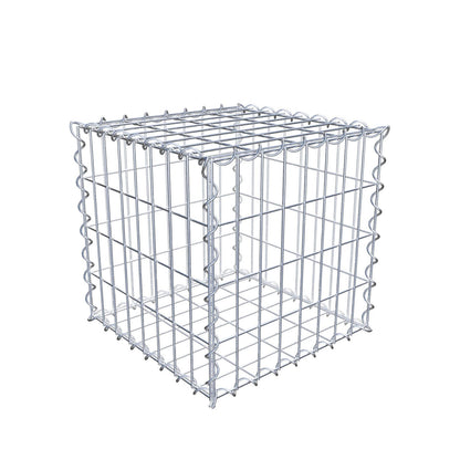 Schanskorf 40 cm x 40 cm x 40 cm (L x H x D), maaswijdte 5 cm x 10 cm, spiraalvormig