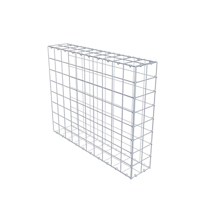 Monteret gabion type 2 100 cm x 80 cm x 20 cm (L x H x D), maskestørrelse 10 cm x 10 cm, C-ring