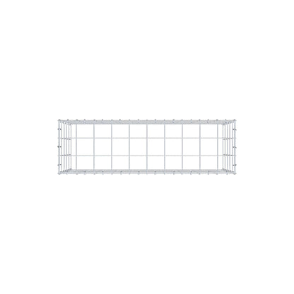 Typ 3 påbyggnadsgabion 100 cm x 50 cm x 30 cm (L x H x D), maskstorlek 10 cm x 10 cm, C-ring
