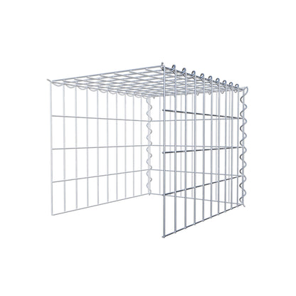 Add-on schanskorf type 4 50 cm x 40 cm x 40 cm (L x H x D), maaswijdte 5 cm x 10 cm, spiraalvormig