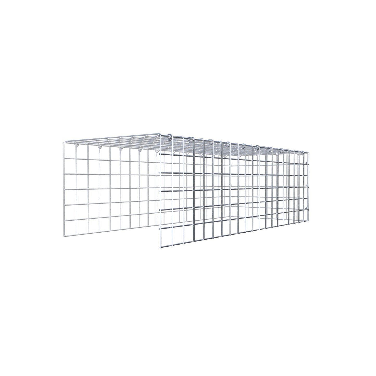 Gabião Tipo 4 100 cm x 30 cm x 40 cm (C x A x P), malhagem 5 cm x 5 cm, anel C