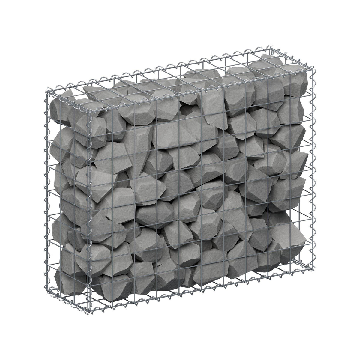 Gabião 100 cm x 80 cm x 30 cm (C x A x P), malhagem 10 cm x 10 cm, espiral