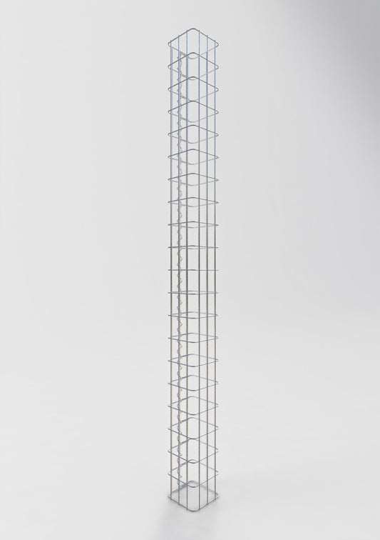 Columna de gaviones cuadrada 17 cm x 17 cm, 200 cm de altura, MW 5 cm x 10 cm