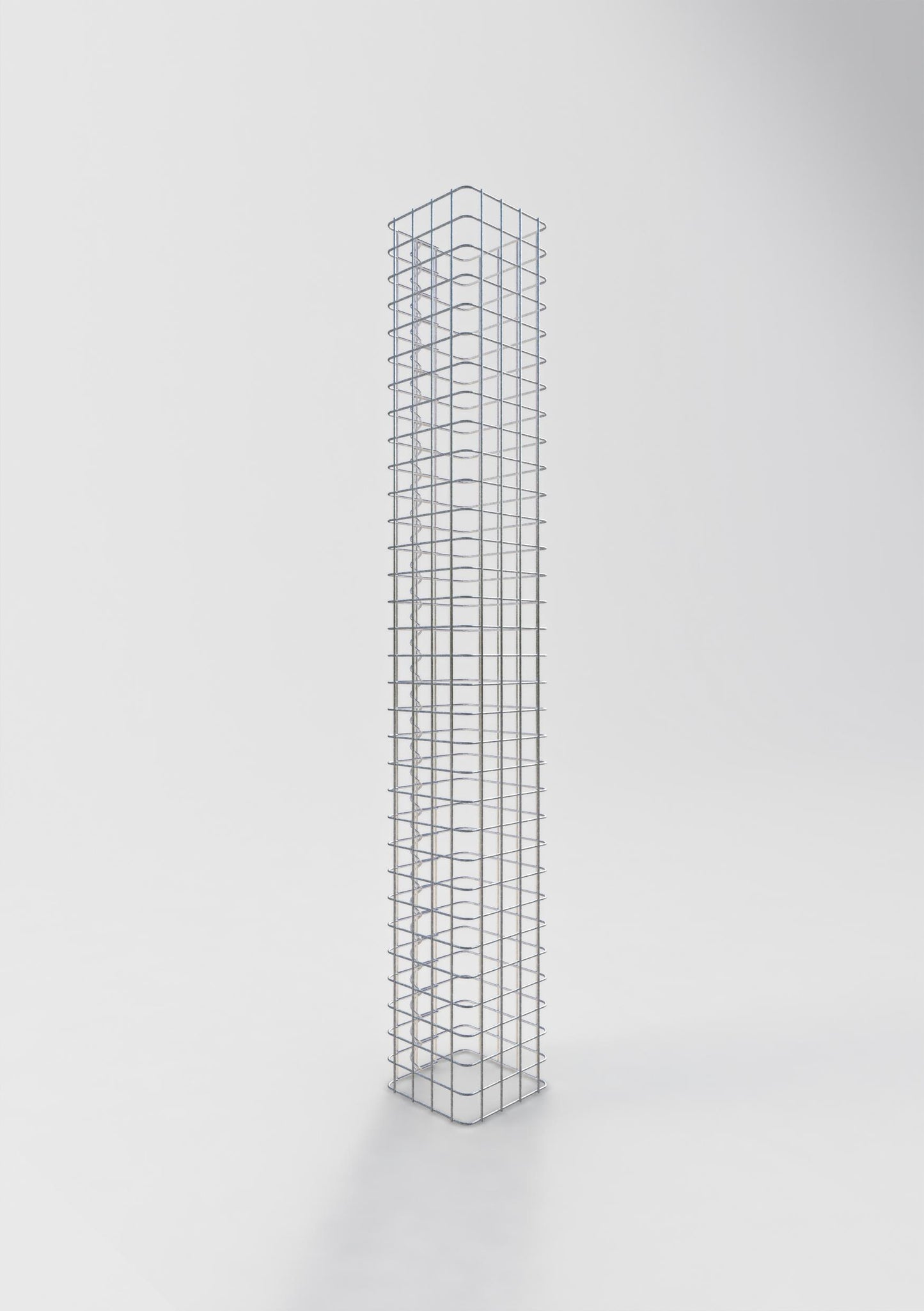 Colonne de gabion carrée 22 cm x 22 cm, 160 cm de hauteur, MW 5 cm x 5 cm
