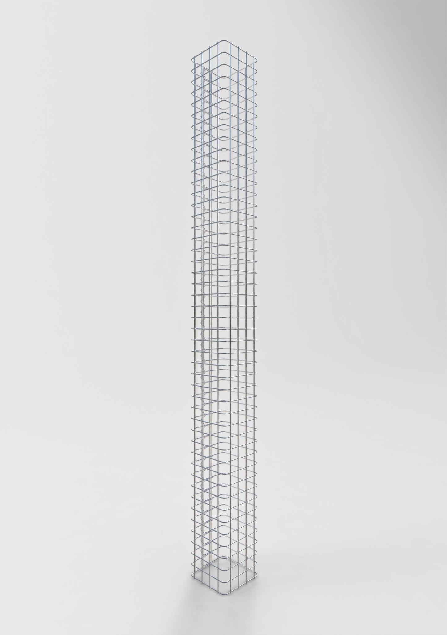 Colonne de gabion carrée 22 cm x 22 cm, 230 cm de hauteur, MW 5 cm x 5 cm