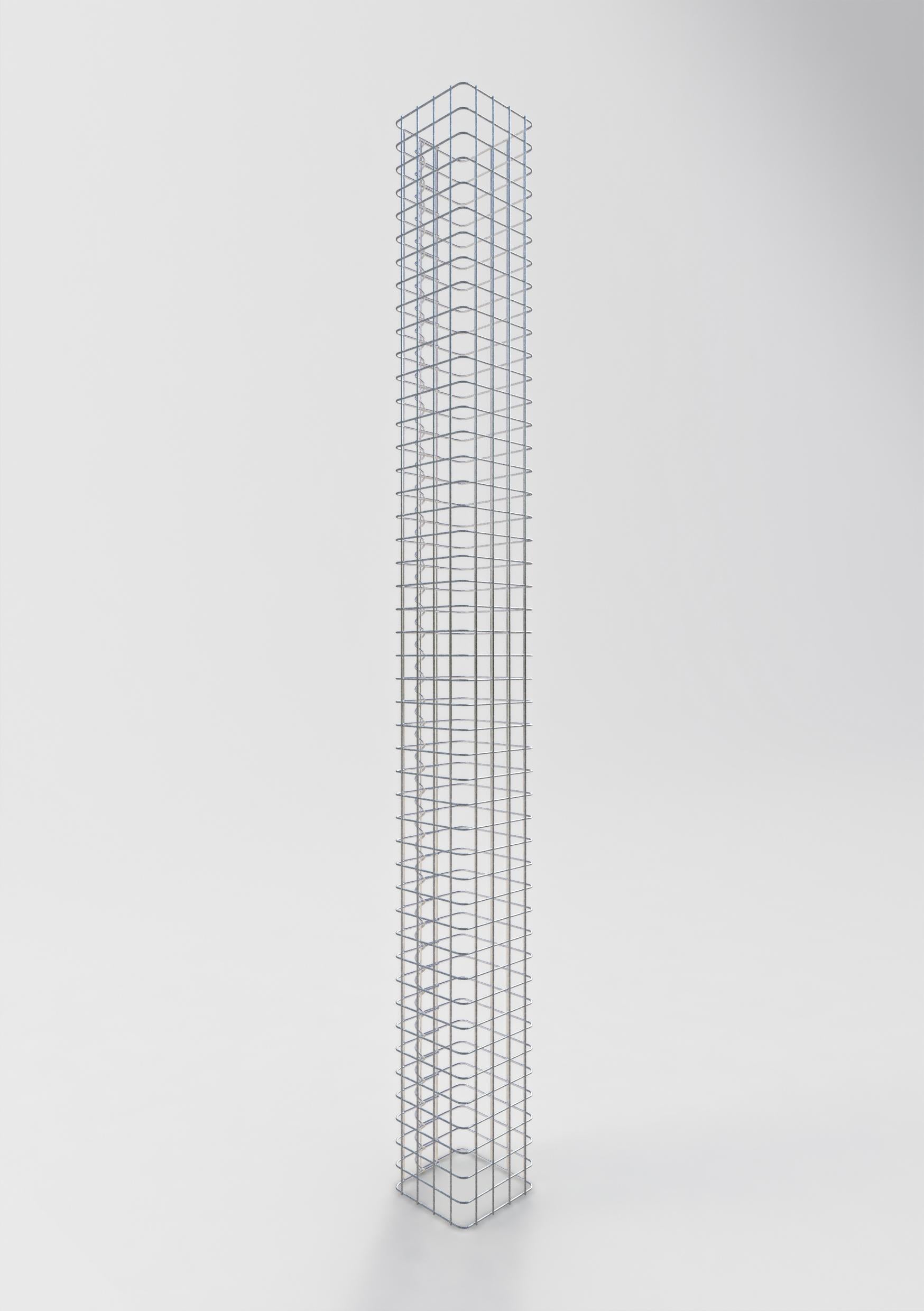 Gabion column square 22 cm x 22 cm, 230 cm high, MW 5 cm x 5 cm