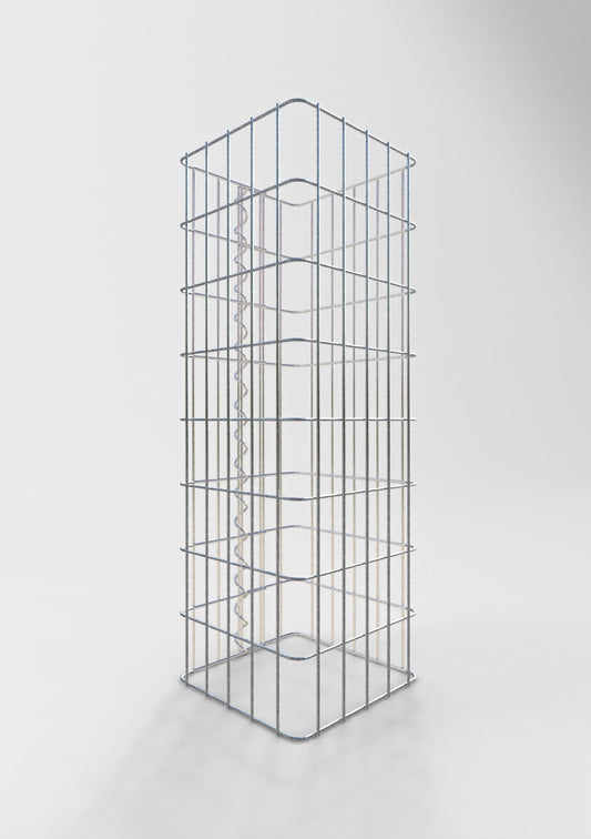 Colonne de gabion carrée 27 cm x 27 cm, hauteur 80 cm, MW 5 cm x 10 cm