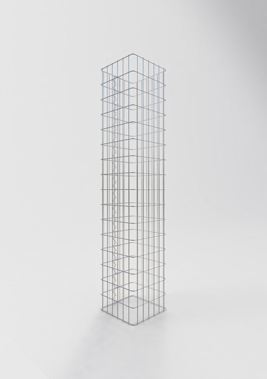Colonne de gabion carrée 32 cm x 32 cm, 160 cm de hauteur, MW 5 cm x 10 cm