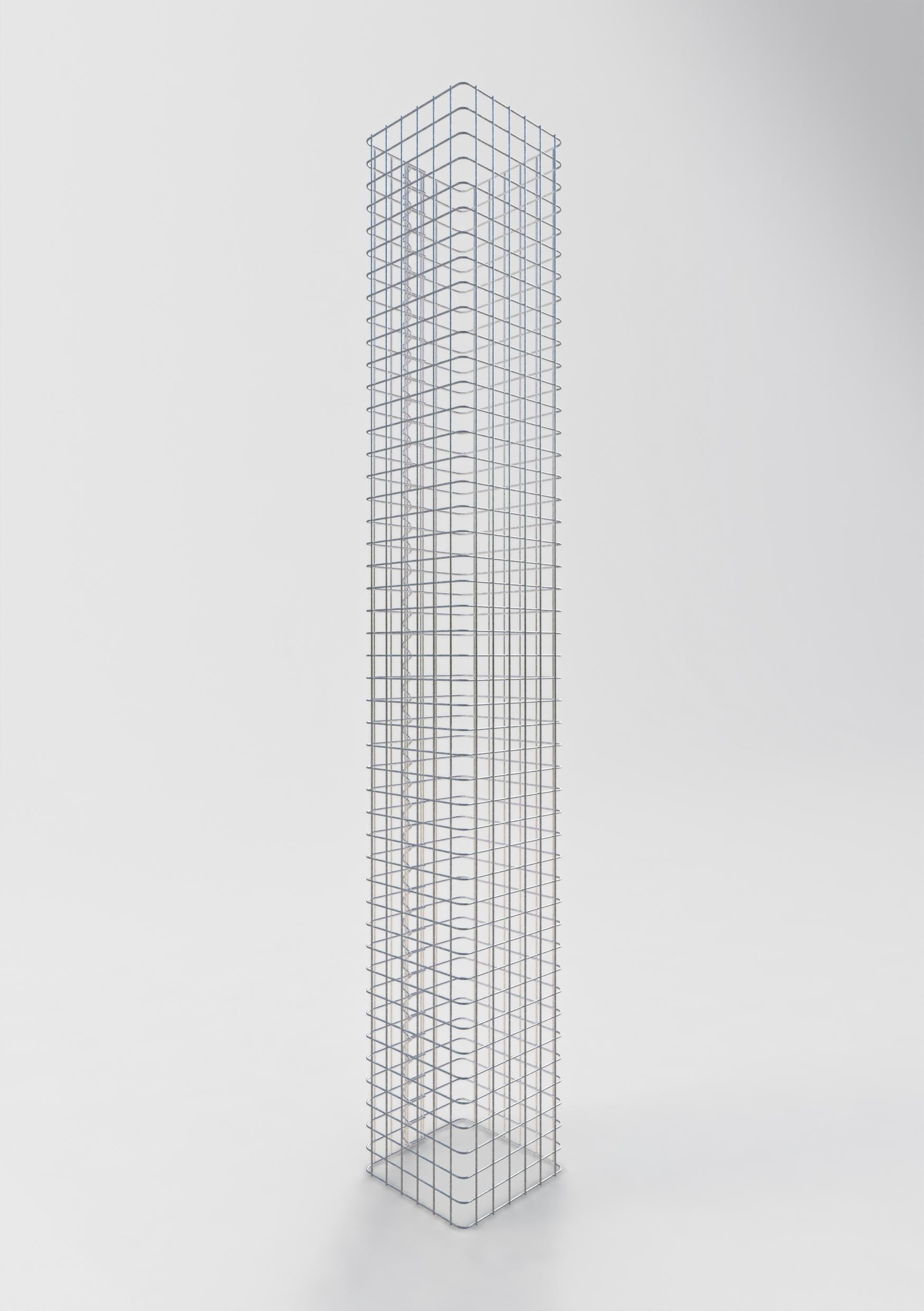 Gabion column square 32 cm x 32 cm, 230 cm height, MW 5 cm x 5 cm