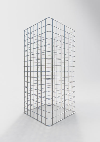 Coluna de gabião quadrada 37 cm x 37 cm, altura 80 cm, PM 5 cm x 5 cm