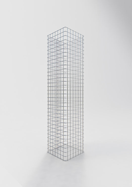 Colonne de gabion carrée 37 cm x 37 cm, 160 cm de hauteur, MW 5 cm x 5 cm