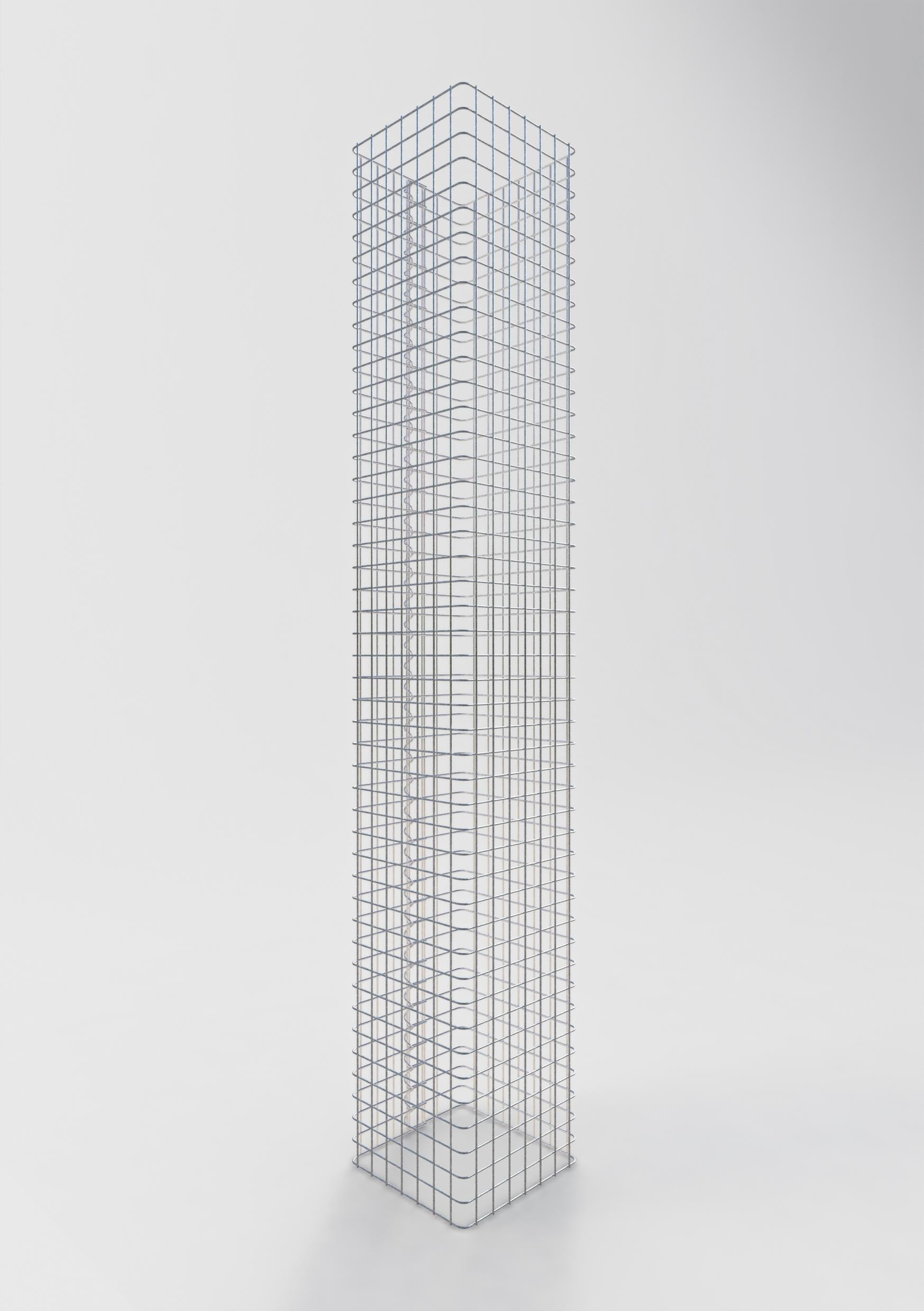 Gabion column square 37 cm x 37 cm, 230 cm high, MW 5 cm x 5 cm