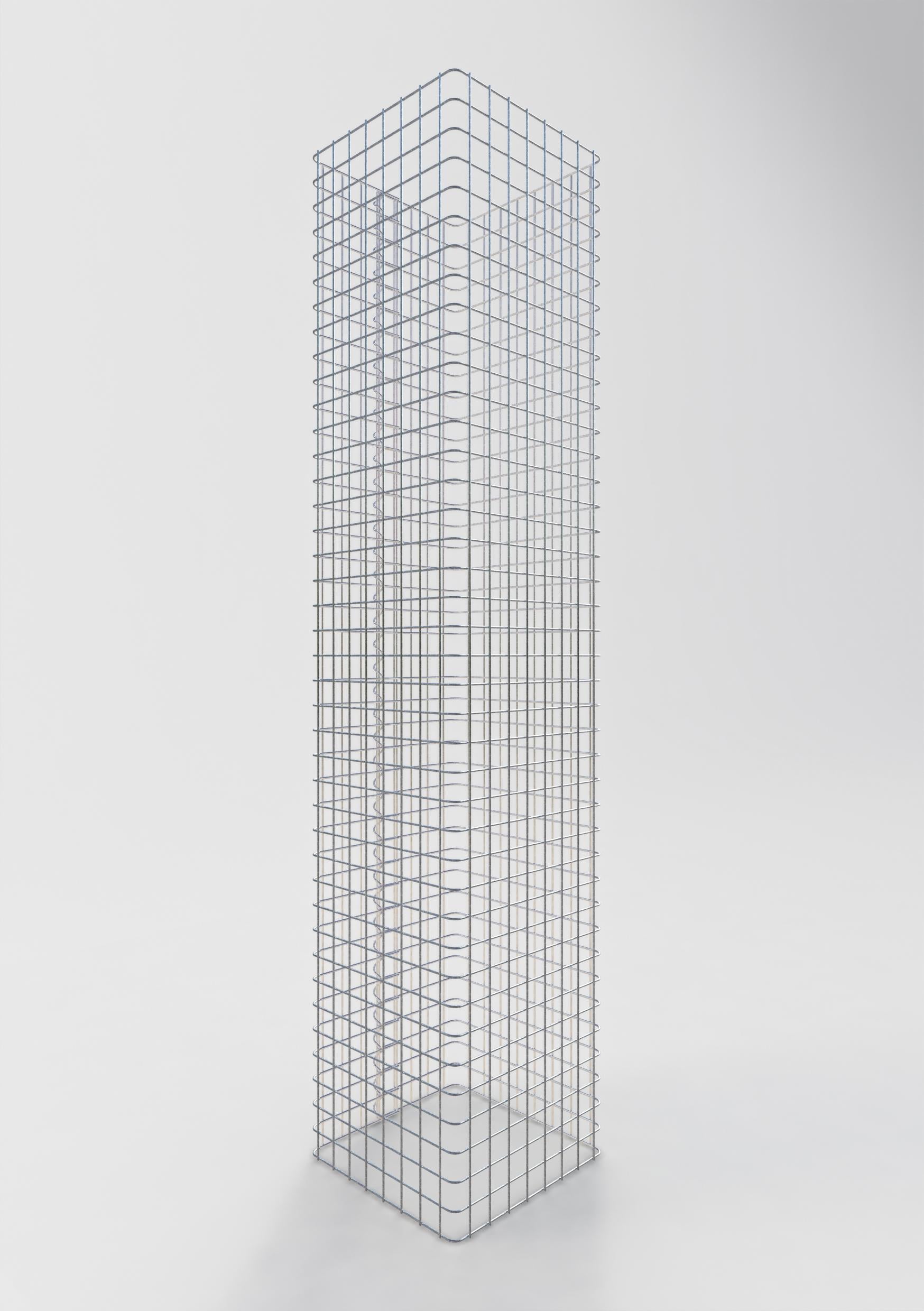 Gabion column square 42 cm x 42 cm, 200 cm high, MW 5 cm x 5 cm