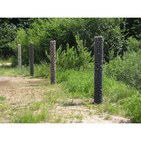 Gabion column 27 x 27 cm, MW 5 x 10 cm square