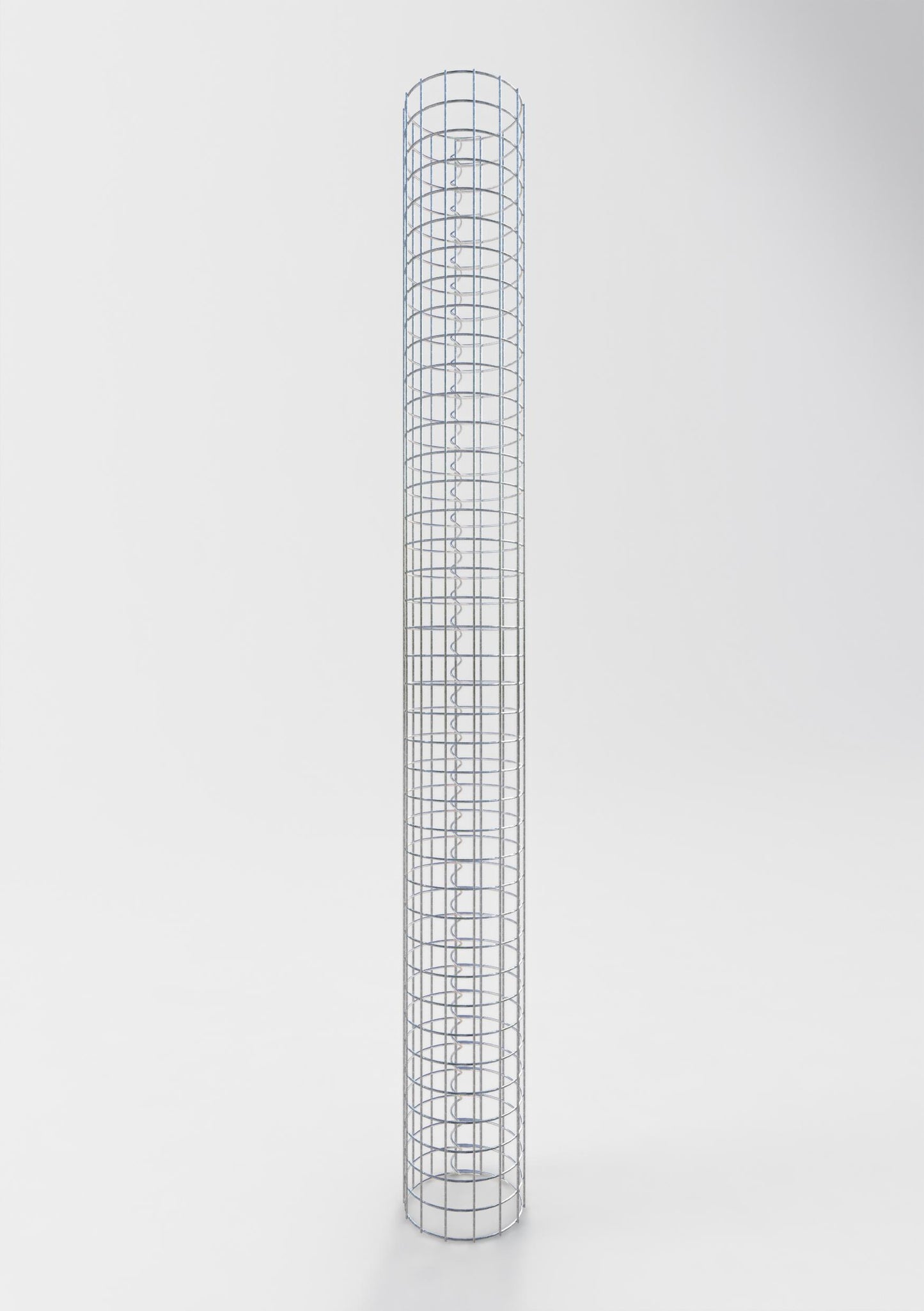Columna de gaviones redonda de 22 cm de diámetro, 200 cm de altura, malla de 5 cm x 5 cm