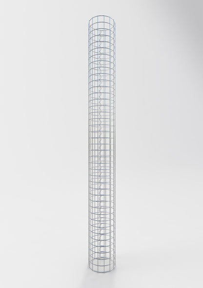 Columna de gaviones redonda de 22 cm de diámetro, 200 cm de altura, malla de 5 cm x 5 cm