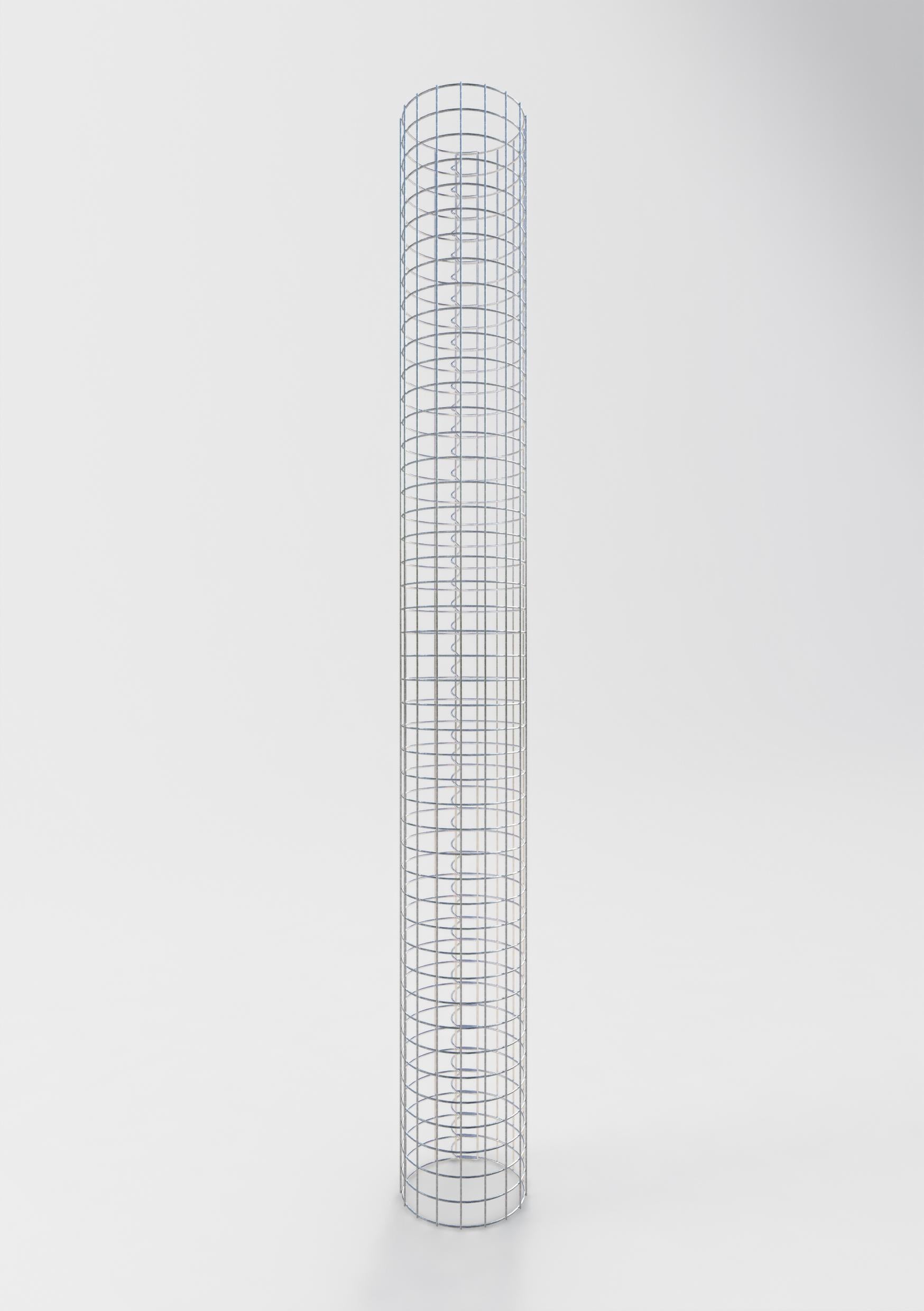 Colonna gabbionata rotonda 27 cm di diametro, 230 cm di altezza, maglia 5 cm x 5 cm