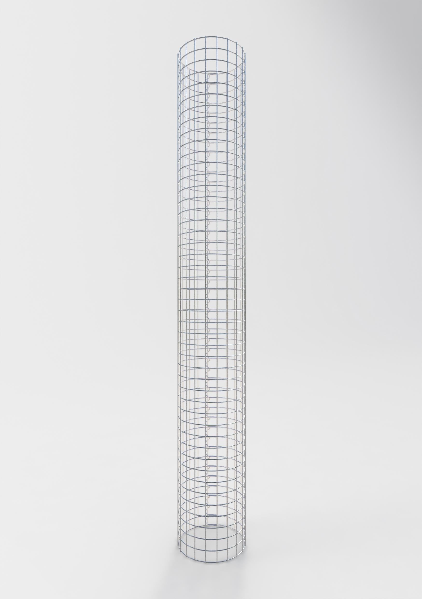 Colonna gabbionata rotonda 32 cm di diametro, 230 cm di altezza, maglia 5 cm x 5 cm