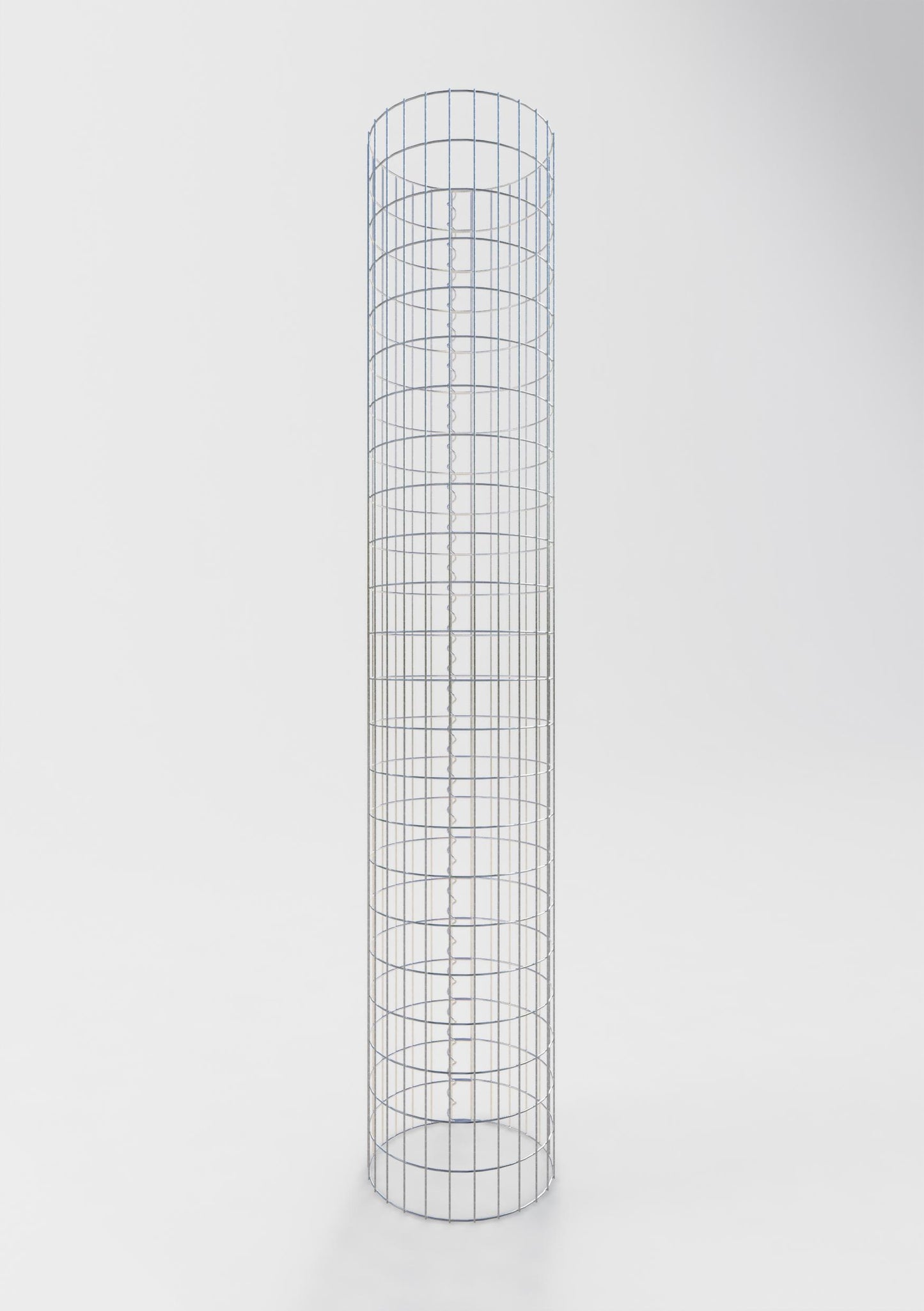 Colonne de gabion ronde 42 cm de diamètre, 230 cm de hauteur, mailles 5 cm x 10 cm