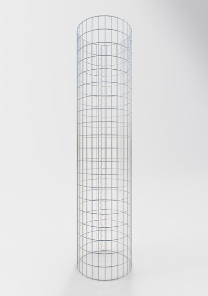 Colonna gabbionata rotonda 47 cm di diametro, 200 cm di altezza, maglia 5 cm x 10 cm