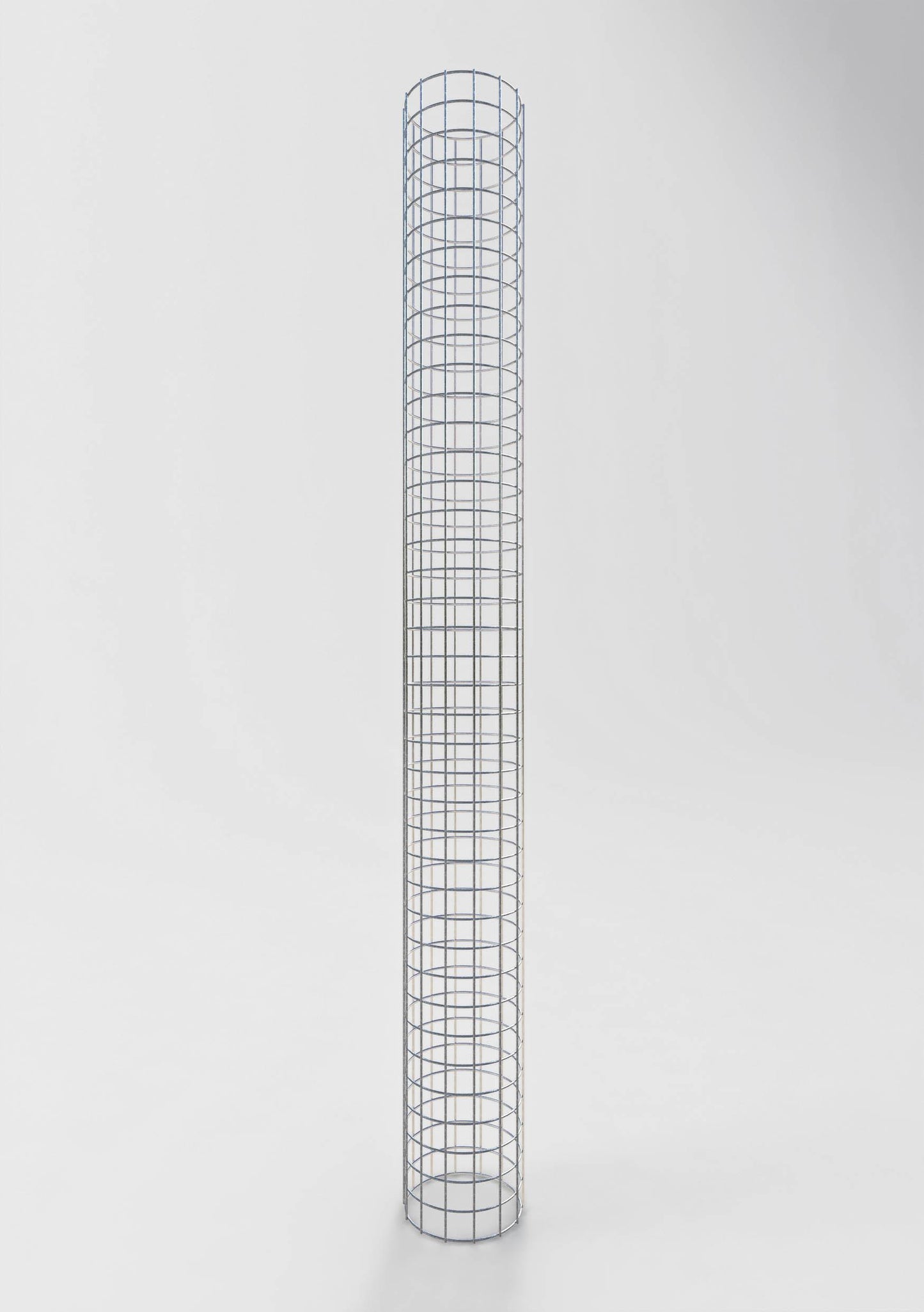 Gabionpelare, rund, varmförzinkad, 22 cm diameter, 200 cm höjd, MW 5 cm x 5 cm